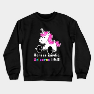 Unicorns fitness, barbell unicorn, gym girl, fitness Crewneck Sweatshirt